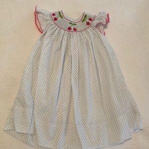 Anavini hand-smocked bishop dress, size 18m